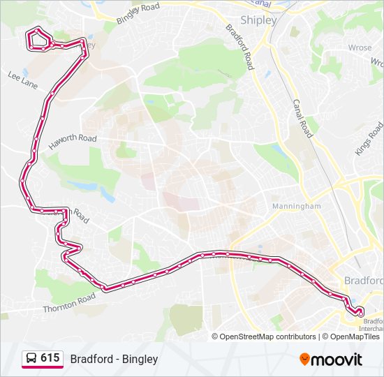 615 Bus Line Map