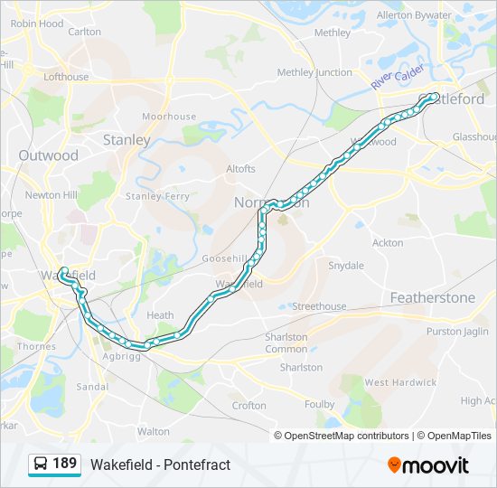 Bus 189 Route Map 189 Route: Schedules, Stops & Maps - Castleford (Updated)