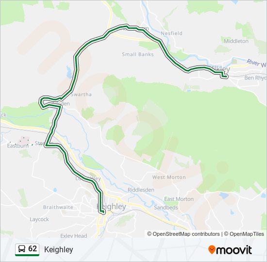 62 bus Line Map