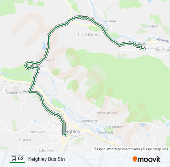 62 Bus Line Map