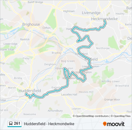 261 bus Line Map