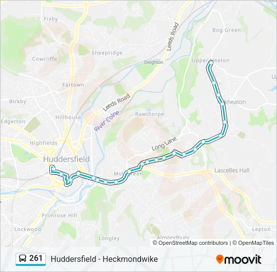 261 Bus Line Map