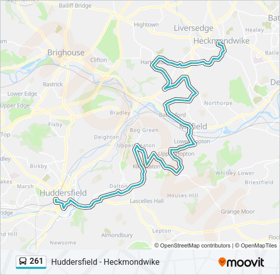 261 Bus Line Map