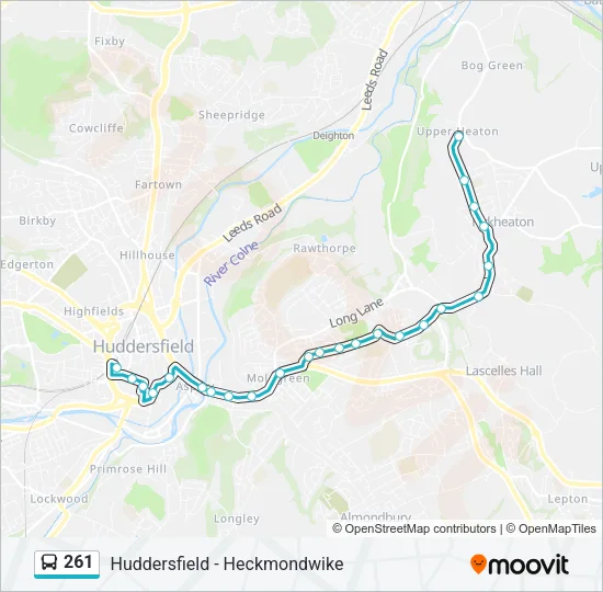 261 Bus Line Map