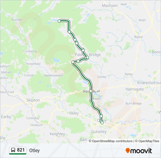 821 Bus Line Map