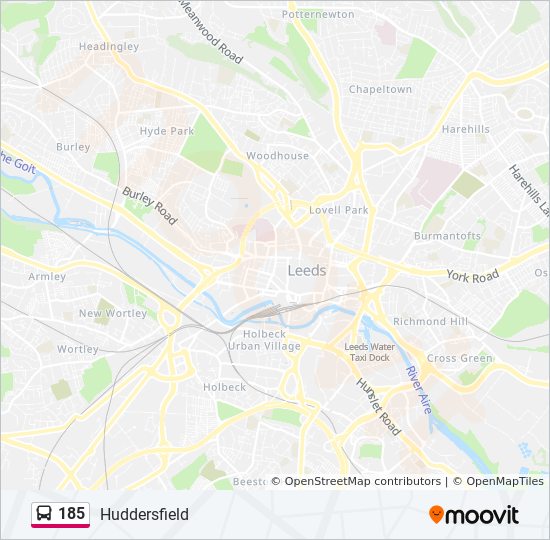 Bus 185 Route Map 185 Route: Schedules, Stops & Maps - Huddersfield Town Centre (Updated)