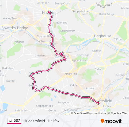 537 bus Line Map