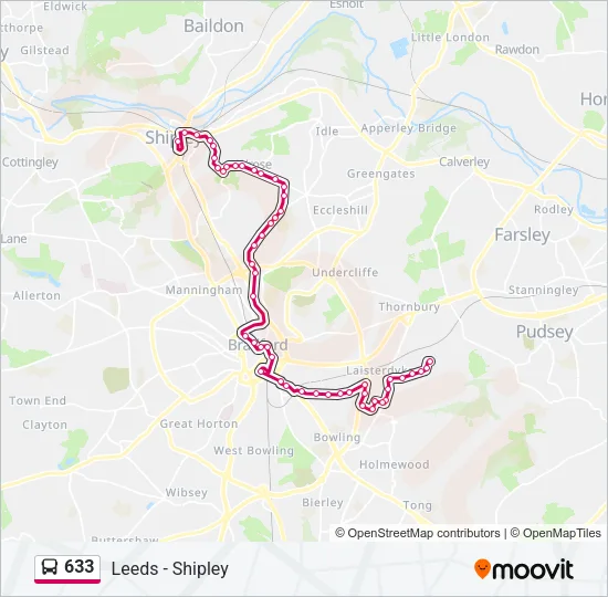 633 Bus Line Map