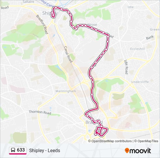 633 Bus Line Map