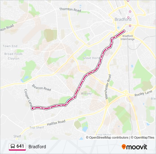 641 Bus Line Map