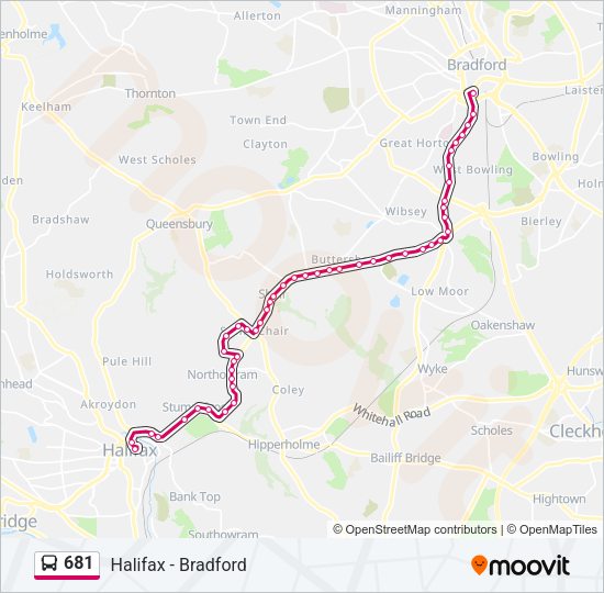 681 Bus Line Map