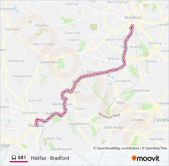 681 Bus Line Map
