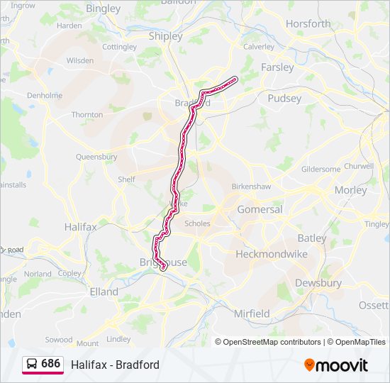 686 Route: Schedules, Stops & Maps - Fagley (Updated)