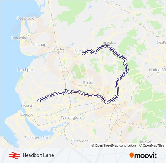 NORTHERN train Line Map