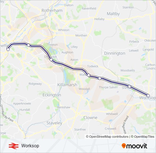 NORTHERN Train Line Map