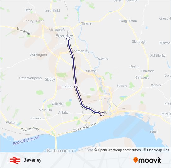 NORTHERN train Line Map