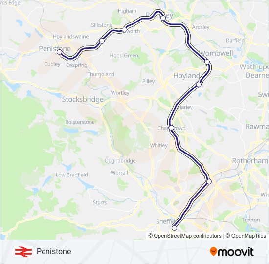 NORTHERN train Line Map