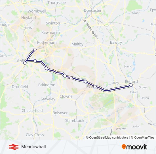 NORTHERN train Line Map