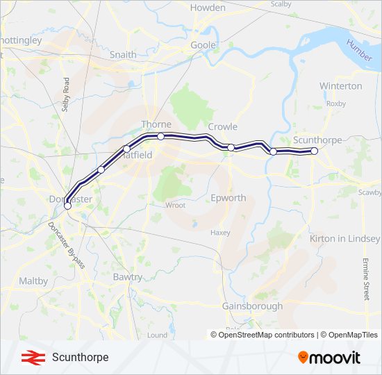 NORTHERN train Line Map