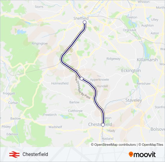 NORTHERN Train Line Map