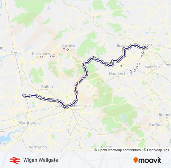 NORTHERN train Line Map