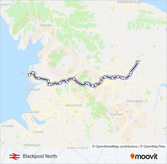 NORTHERN train Line Map