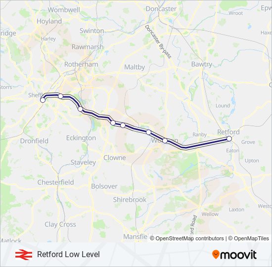 NORTHERN train Line Map