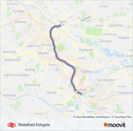 NORTHERN train Line Map