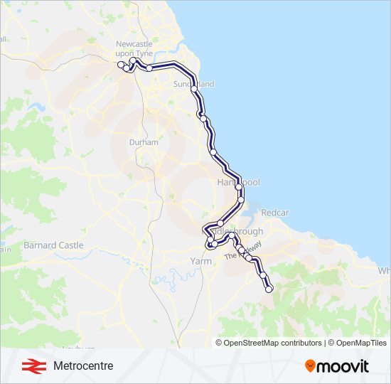 NORTHERN train Line Map