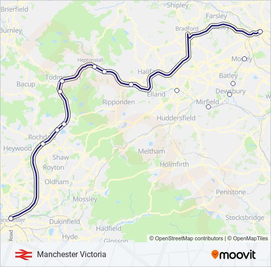 NORTHERN train Line Map