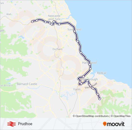 NORTHERN train Line Map