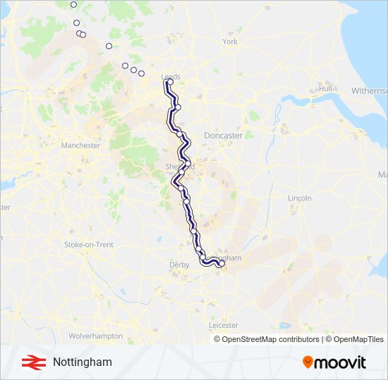 NORTHERN train Line Map