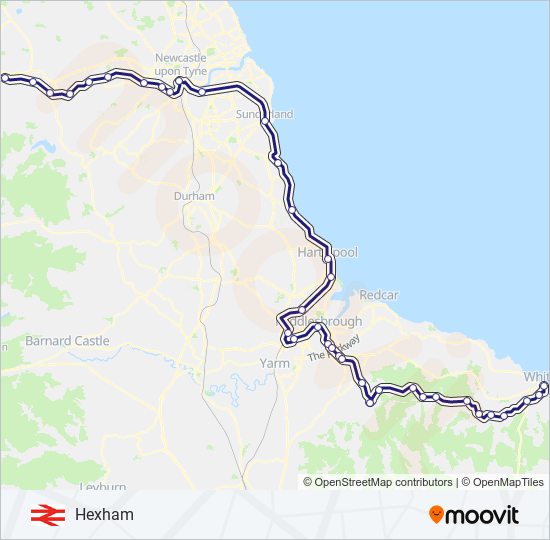 NORTHERN train Line Map