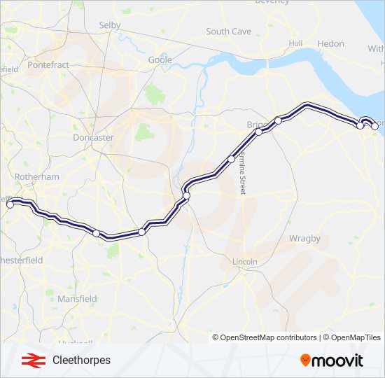 NORTHERN train Line Map