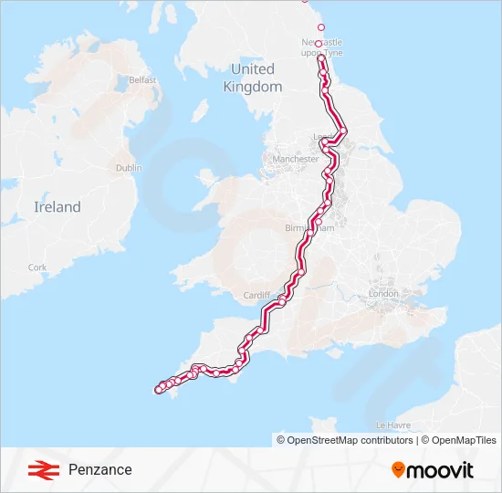 CROSSCOUNTRY Train Line Map