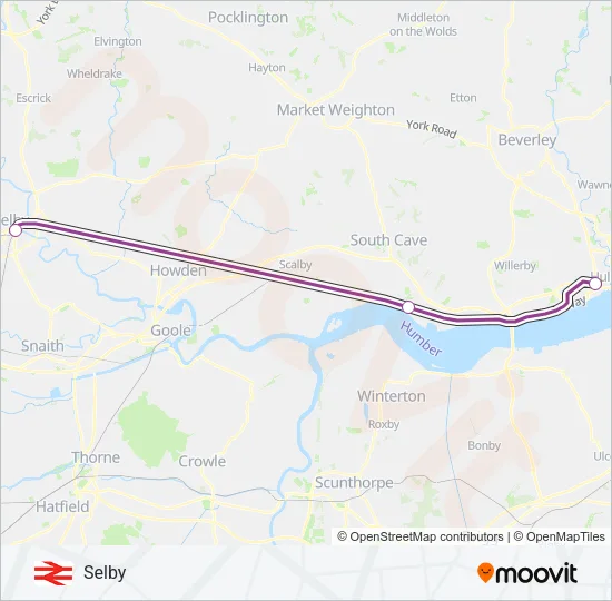 TRANSPENNINE EXPRESS Train Line Map