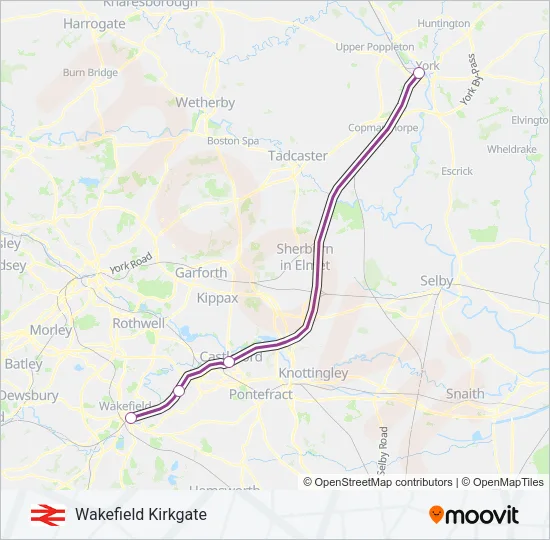 TRANSPENNINE EXPRESS Train Line Map
