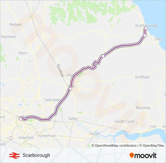 TRANSPENNINE EXPRESS Train Line Map