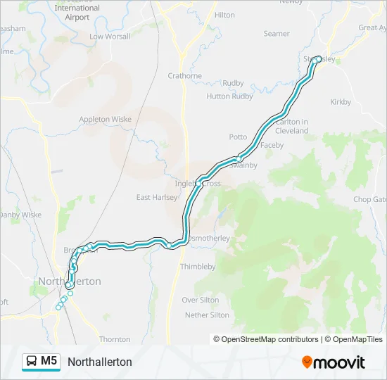 M5 Bus Line Map