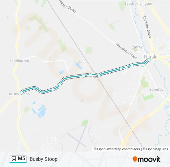 M5 Bus Line Map