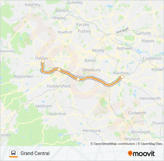 GRAND CENTRAL Bus Line Map