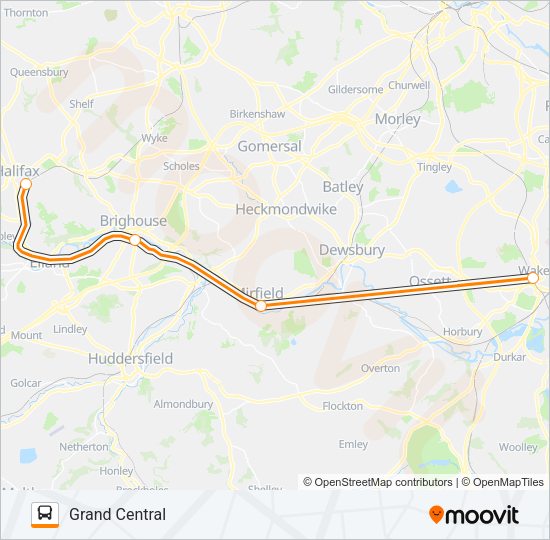 GRAND CENTRAL Bus Line Map