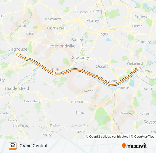 GRAND CENTRAL Bus Line Map