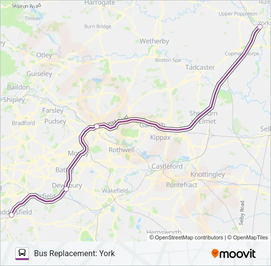 TRANSPENNINE EXPRESS Bus Line Map