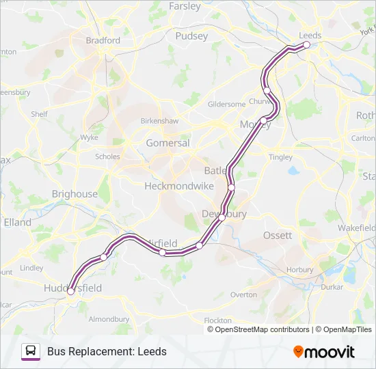 TRANSPENNINE EXPRESS Bus Line Map
