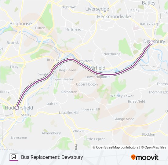 TRANSPENNINE EXPRESS Bus Line Map