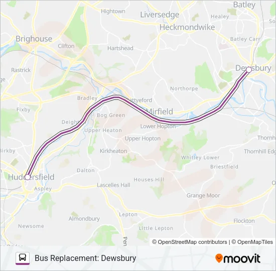 TRANSPENNINE EXPRESS Bus Line Map