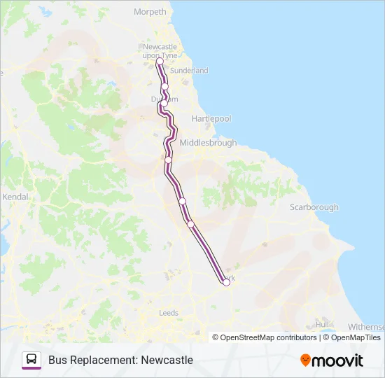 TRANSPENNINE EXPRESS Bus Line Map