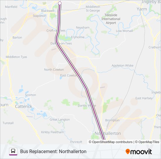 TRANSPENNINE EXPRESS Bus Line Map