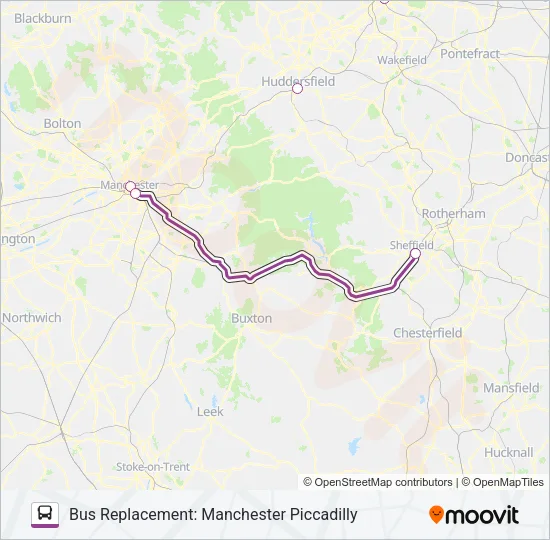 TRANSPENNINE EXPRESS Bus Line Map